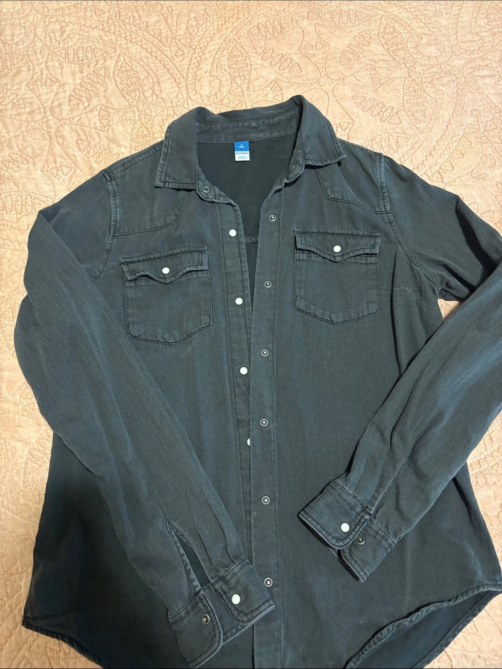 Old Navy Charcoal Button-Up Shirt